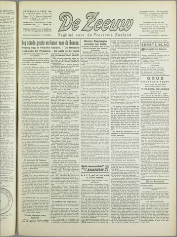 De Zeeuw. Christelijk-historisch nieuwsblad voor Zeeland 1940-02-24