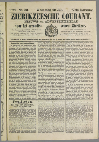 Zierikzeesche Courant 1874-07-29