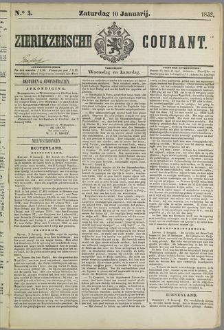 Zierikzeesche Courant 1852-01-10