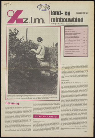 Zeeuwsch landbouwblad ... ZLM land- en tuinbouwblad 1979-07-27