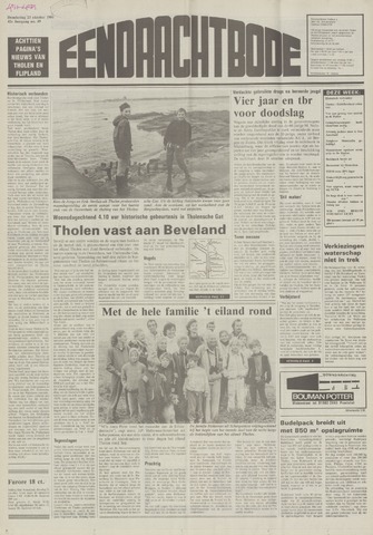 Eendrachtbode /Mededeelingenblad voor het eiland Tholen 1986-10-23