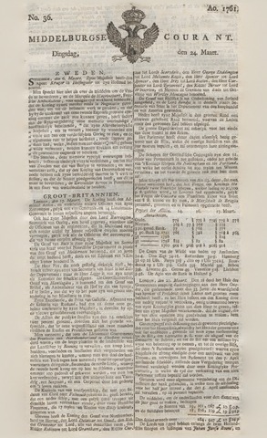 Middelburgsche Courant 1761-03-24