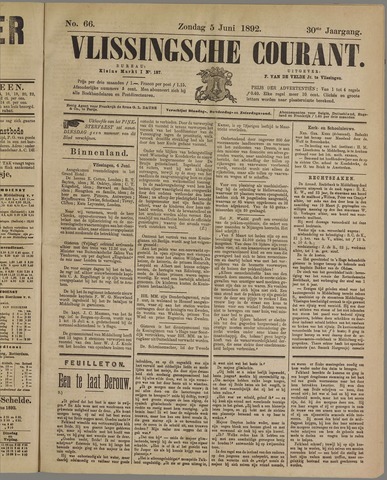 Vlissingse Courant 1892-06-05