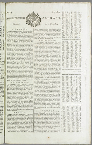 Zierikzeesche Courant 1821-11-06