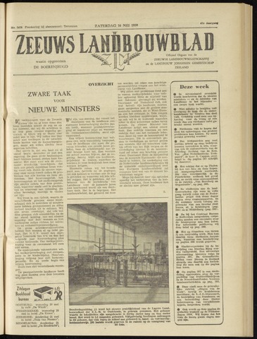 Zeeuwsch landbouwblad ... ZLM land- en tuinbouwblad 1959-05-16