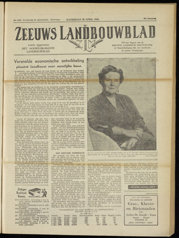 Zeeuwsch landbouwblad ... ZLM land- en tuinbouwblad 1956-04-28