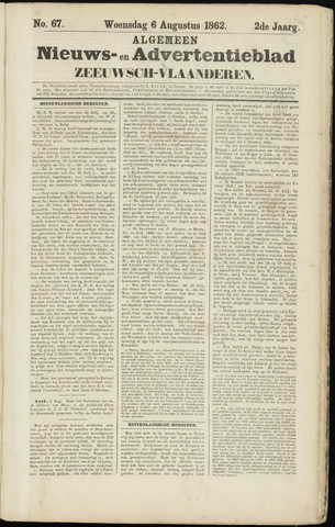 Ter Neuzensche Courant / Neuzensche Courant / (Algemeen) nieuws en advertentieblad voor Zeeuwsch-Vlaanderen 1862-08-06