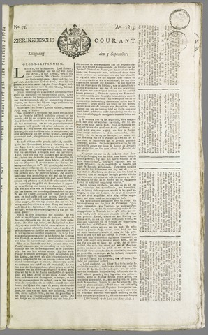 Zierikzeesche Courant 1815-09-05