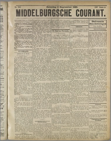 Middelburgsche Courant 1920-09-11