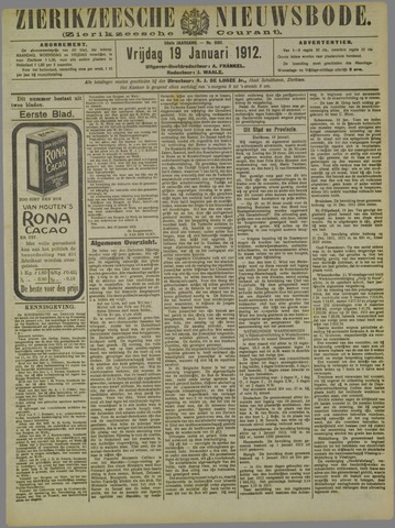 Zierikzeesche Nieuwsbode 1912-01-19