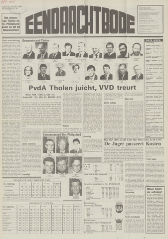 Eendrachtbode /Mededeelingenblad voor het eiland Tholen 1986-03-20