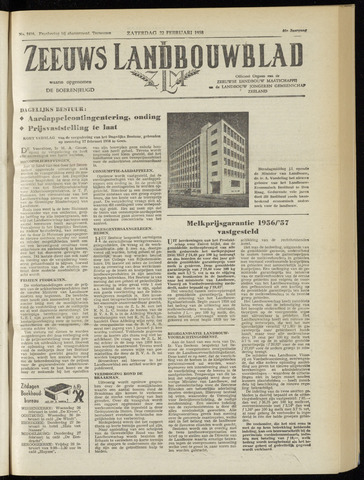 Zeeuwsch landbouwblad ... ZLM land- en tuinbouwblad 1958-02-22