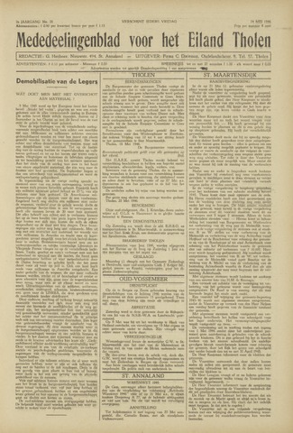 Eendrachtbode (1945-heden)/Mededeelingenblad voor het eiland Tholen (1944/45) 1946-05-24