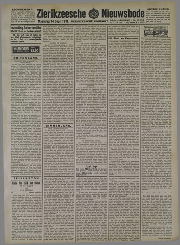 Zierikzeesche Nieuwsbode 1931-09-04