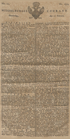 Middelburgsche Courant 1774-02-17