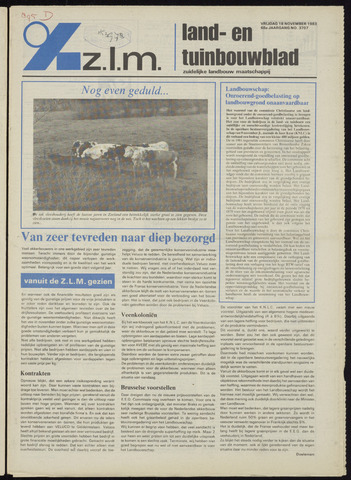 Zeeuwsch landbouwblad ... ZLM land- en tuinbouwblad 1983-11-18