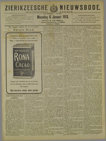 Zierikzeesche Nieuwsbode 1913-01-06