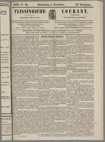 Vlissingse Courant 1877-11-08