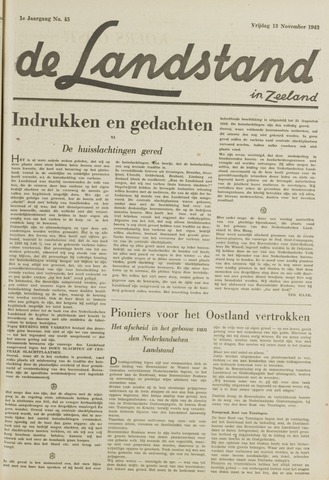 De landstand in Zeeland, geïllustreerd weekblad. 1942-11-13