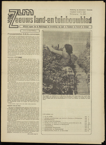 Zeeuwsch landbouwblad ... ZLM land- en tuinbouwblad 1967-07-14