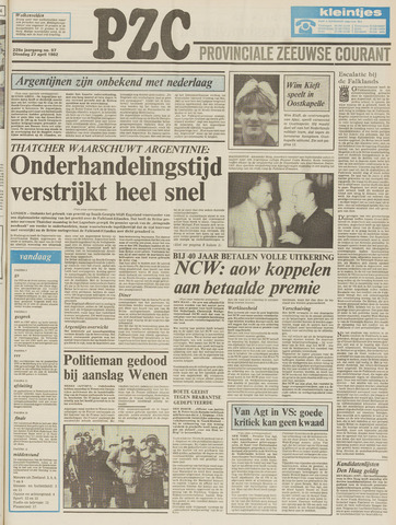 Provinciale Zeeuwse Courant 1982-04-27
