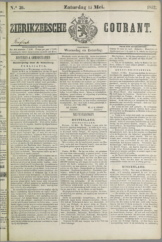 Zierikzeesche Courant 1852-05-15