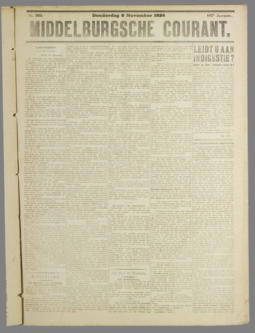Middelburgsche Courant 1924-11-06