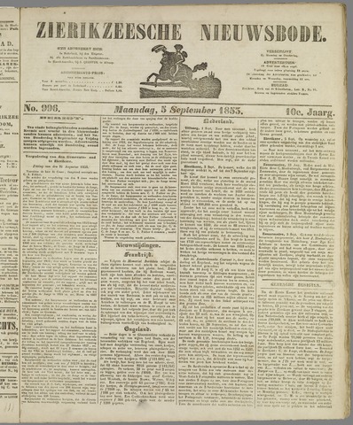 Zierikzeesche Nieuwsbode 1853-09-05