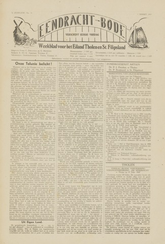 Eendrachtbode /Mededeelingenblad voor het eiland Tholen 1947-03-07