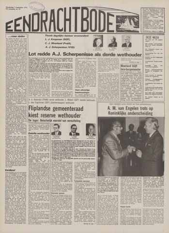 Eendrachtbode /Mededeelingenblad voor het eiland Tholen 1974-09-05