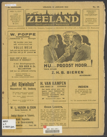 Zeeland. Geïllustreerd Weekblad 1931-01-16