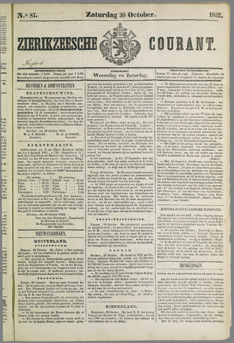 Zierikzeesche Courant 1852-10-30