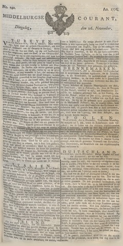 Middelburgsche Courant 1776-11-26
