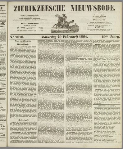 Zierikzeesche Nieuwsbode 1864-02-20