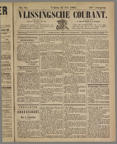 Vlissingse Courant 1892-07-22