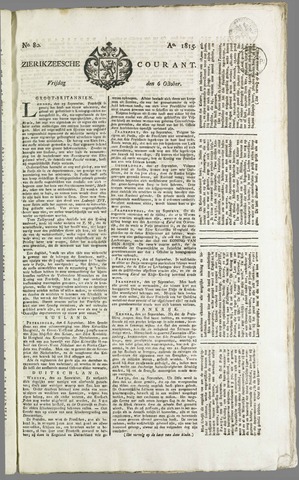 Zierikzeesche Courant 1815-10-06