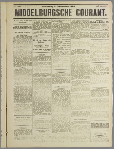 Middelburgsche Courant 1924-12-31