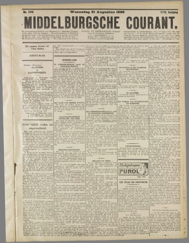 Middelburgsche Courant 1929-08-21