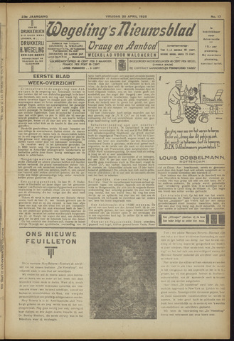 Zeeuwsch Nieuwsblad/Wegeling’s Nieuwsblad 1926-04-30