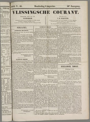 Vlissingse Courant 1872-08-01