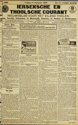 Ierseksche en Thoolsche Courant 1928-09-14