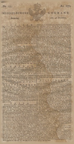 Middelburgsche Courant 1772-12-26