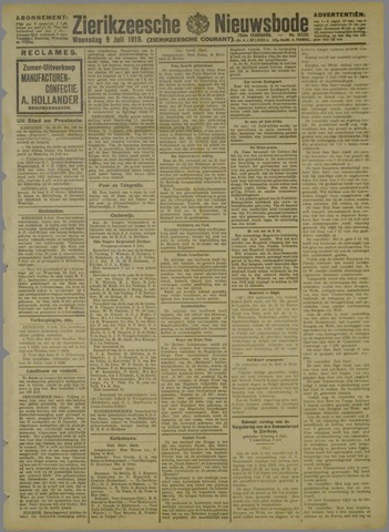 Zierikzeesche Nieuwsbode 1919-07-09