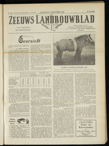 Zeeuwsch landbouwblad ... ZLM land- en tuinbouwblad 1956-09-08