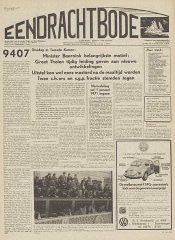 Eendrachtbode (1945-heden)/Mededeelingenblad voor het eiland Tholen (1944/45) 1970-04-23