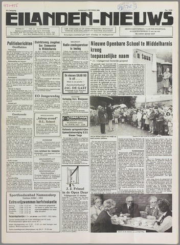 Eilanden-nieuws. Christelijk streekblad op gereformeerde grondslag 1984-10-09