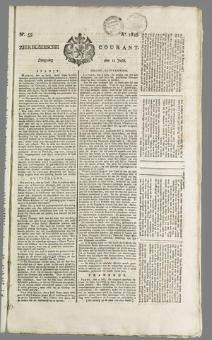 Zierikzeesche Courant 1826-07-11