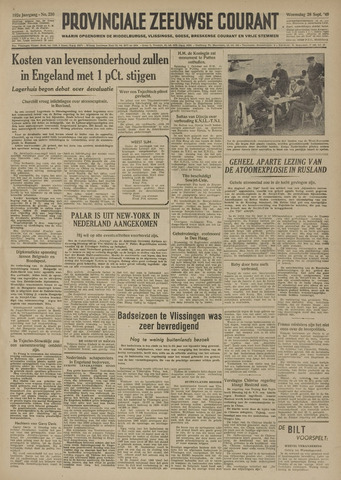 Provinciale Zeeuwse Courant 1949-09-28