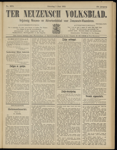 Ter Neuzensch Volksblad / Zeeuwsch Nieuwsblad 1912-06-01