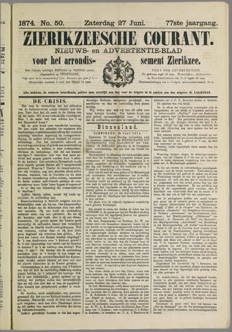 Zierikzeesche Courant 1874-06-27